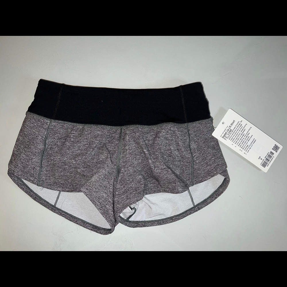 Lululemon size 0 Speed Up shorts Gray